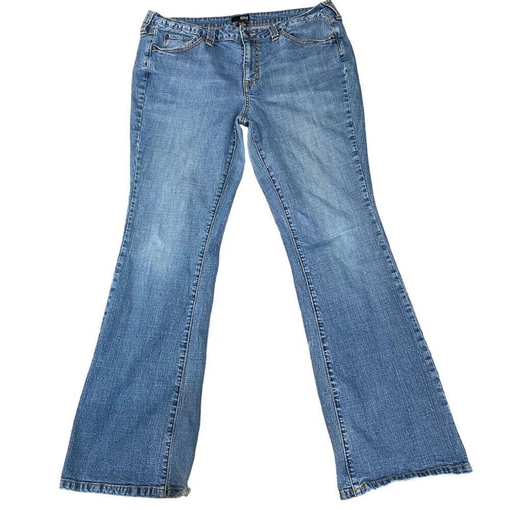 a.n.a. A New Approach Wide Leg Flare Blue Jeans Size 16 - Picture 10 of 11